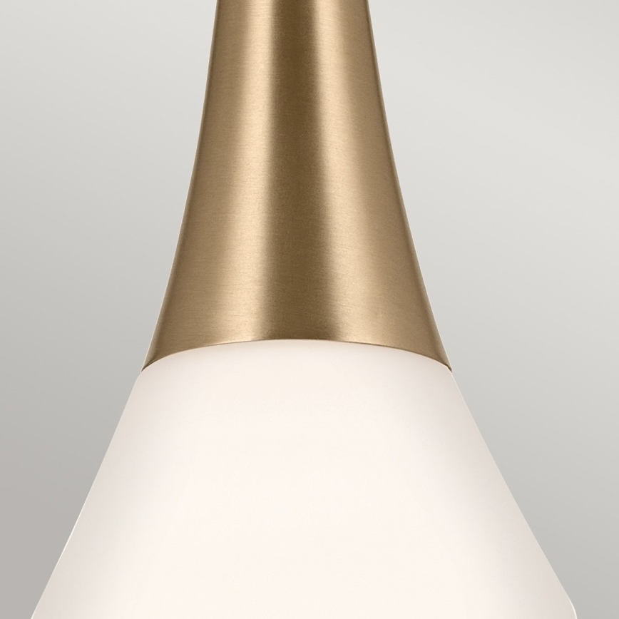 Kichler - Lustr na tyči DEELA 1xE27/60W/230V pr. 17,8 cm mosaz