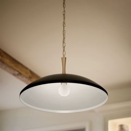 Kichler - Lustr na řetězu DELAROSA 1xE27/60W/230V černá/mosaz