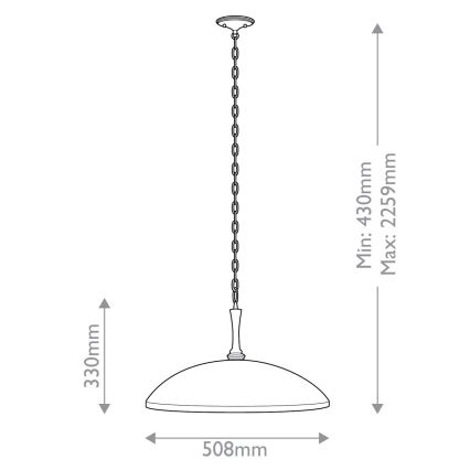 Kichler - Lustr na řetězu DELAROSA 1xE27/60W/230V černá/mosaz