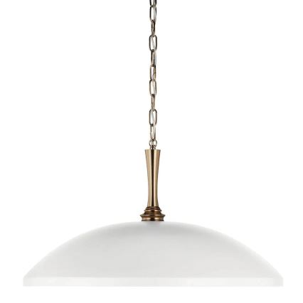 Kichler - Lustr na řetězu DELAROSA 1xE27/60W/230V bílá/mosaz