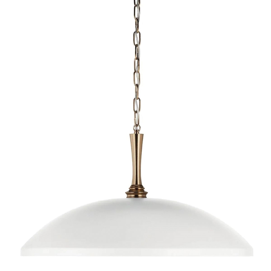 Kichler - Lustr na řetězu DELAROSA 1xE27/60W/230V bílá/mosaz