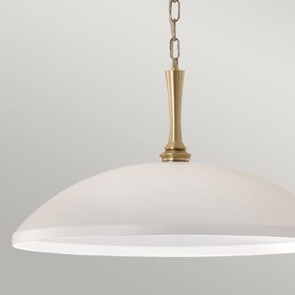 Kichler - Lustr na řetězu DELAROSA 1xE27/60W/230V bílá/mosaz