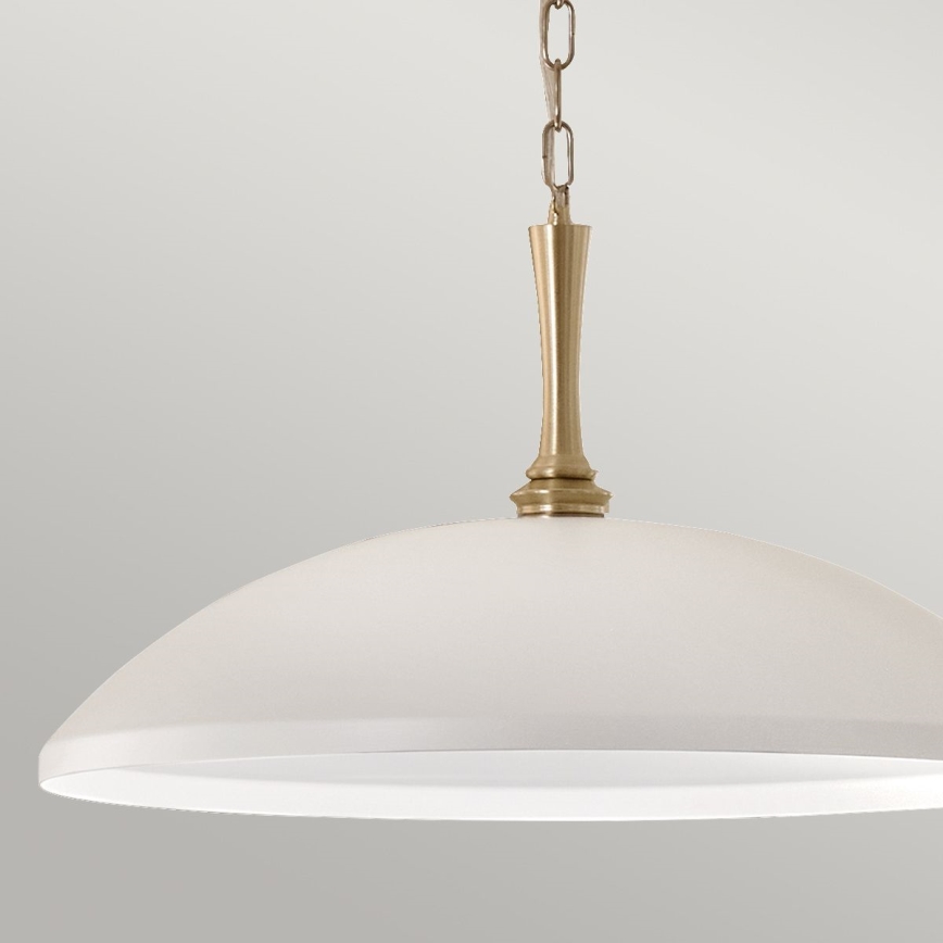 Kichler - Lustr na řetězu DELAROSA 1xE27/60W/230V bílá/mosaz