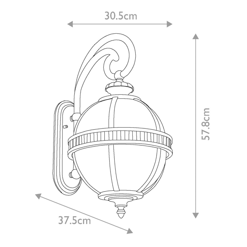 Kichler - Venkovní nástěnné svítidlo HALLERON 3xE14/60W/230V IP44