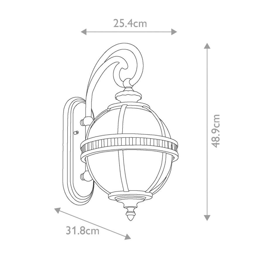 Kichler - Venkovní nástěnné svítidlo HALLERON 2xE14/40W/230V IP44