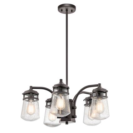 Kichler - Venkovní lustr na tyči LYNDON 5xE27/60W/230V IP44
