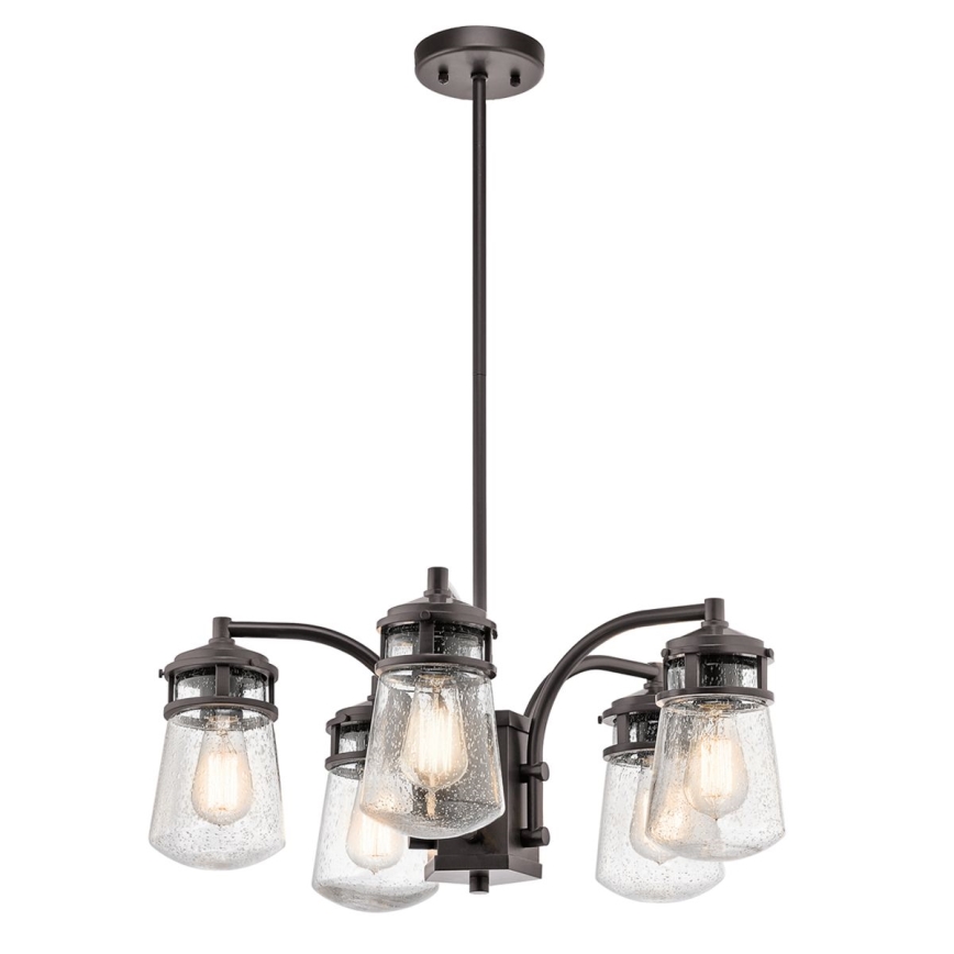 Kichler - Venkovní lustr na tyči LYNDON 5xE27/60W/230V IP44