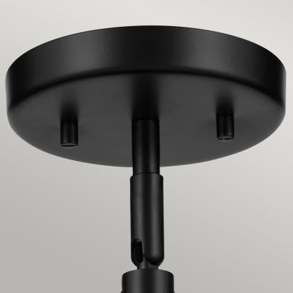Kichler - Nástěnná lampa NIVA 1xE27/40W/230V černá