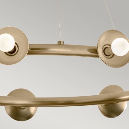 Kichler - Lustr na lanku PALTA 9xE14/40W/230V zlatá