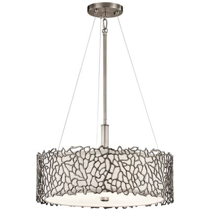 Kichler - Lustr na tyči SILVER CORAL 3xE27/100W/230V matný chrom