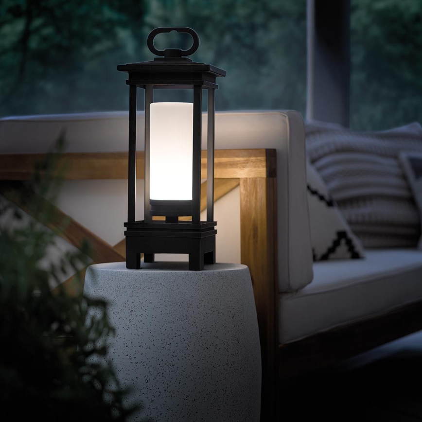Kichler - LED Venkovní nabíjecí stolní lampa s reproduktorem SOUTH HOPE LED/3W/230V 8800 mAh IP44