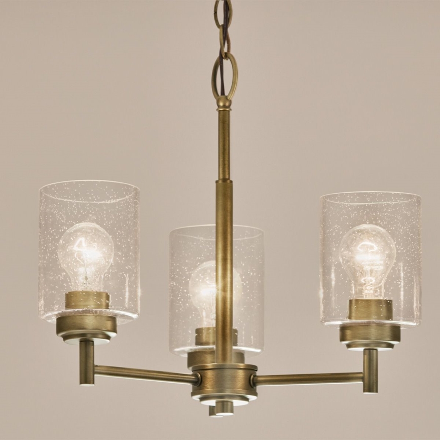 Kichler - Lustr na řetězu WINSLOW 3xE27/60W/230V pr. 45,8 cm mosaz