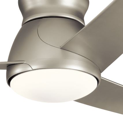 Kichler - LED Stmívatelný stropní ventilátor ERIS LED/10W/230V matný chrom IP44 + dálkové ovládání