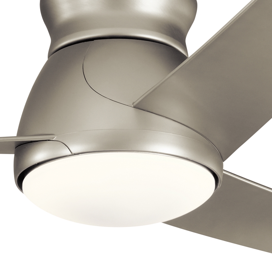 Kichler - LED Stmívatelný stropní ventilátor ERIS LED/10W/230V matný chrom IP44 + dálkové ovládání