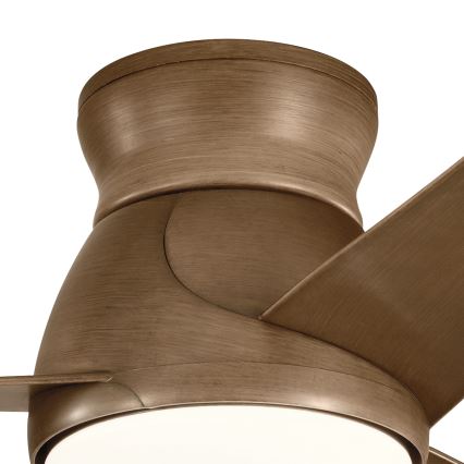Kichler - LED Stmívatelný stropní ventilátor ERIS LED/10W/230V bronz IP44 + dálkové ovládání