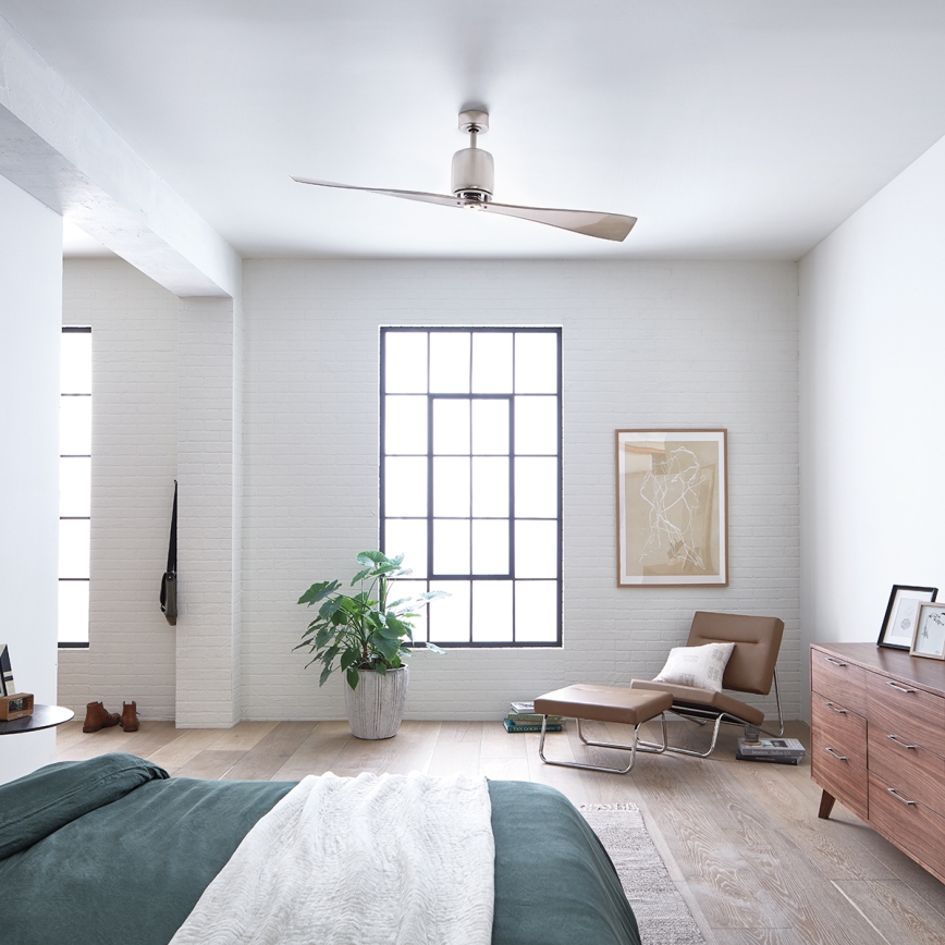 Kichler - Stropní ventilátor FERRON lesklý chrom + dálkové ovládání