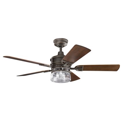 Kichler - Stropní ventilátor LYNDON 3xE27/8W/230V IP23 + dálkové ovládání