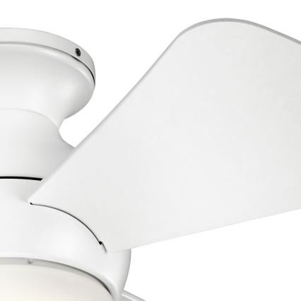 Kichler - LED Stmívatelný stropní ventilátor SOLA LED/10W/230V IP23 bílá + dálkové ovládání