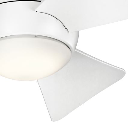 Kichler - LED Stmívatelný stropní ventilátor SOLA LED/10W/230V IP23 bílá + dálkové ovládání