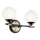 Kichler - LED Koupelnové nástěnné svítidlo BENNO 2xLED/3W/230V černá/zlatá IP44