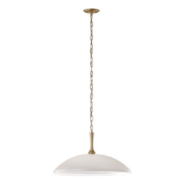 Kichler - Lustr na řetězu DELAROSA 1xE27/60W/230V bílá/mosaz