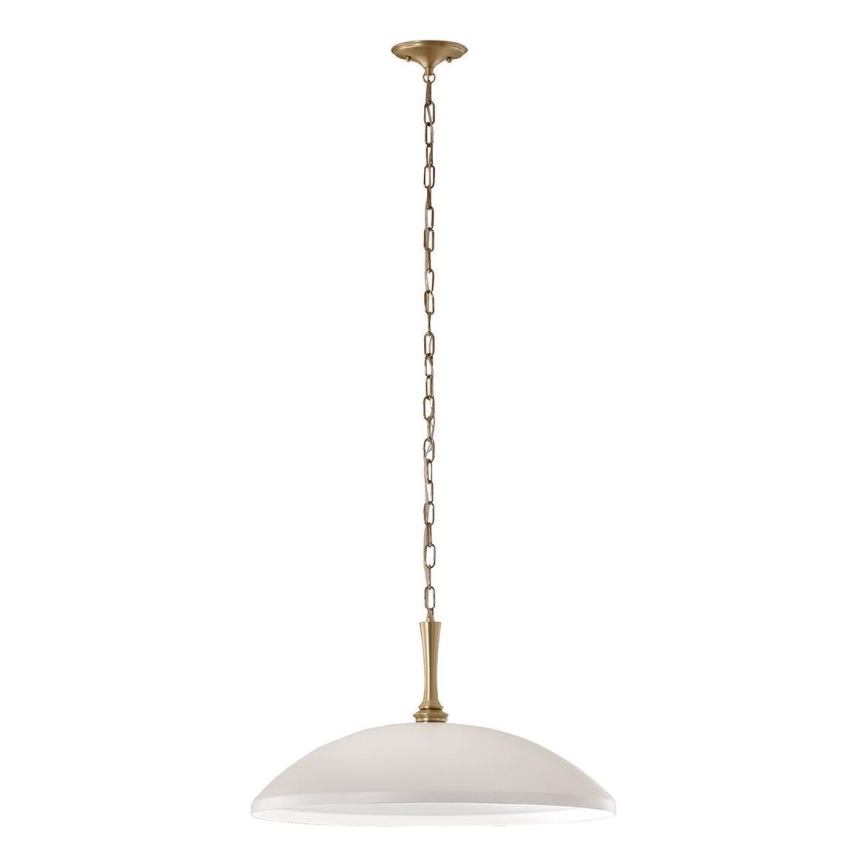 Kichler - Lustr na řetězu DELAROSA 1xE27/60W/230V bílá/mosaz