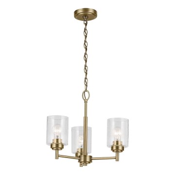 Kichler - Lustr na řetězu WINSLOW 3xE27/60W/230V pr. 45,8 cm mosaz