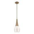Kichler - Lustr na tyči DEELA 1xE27/60W/230V pr. 17,8 cm mosaz