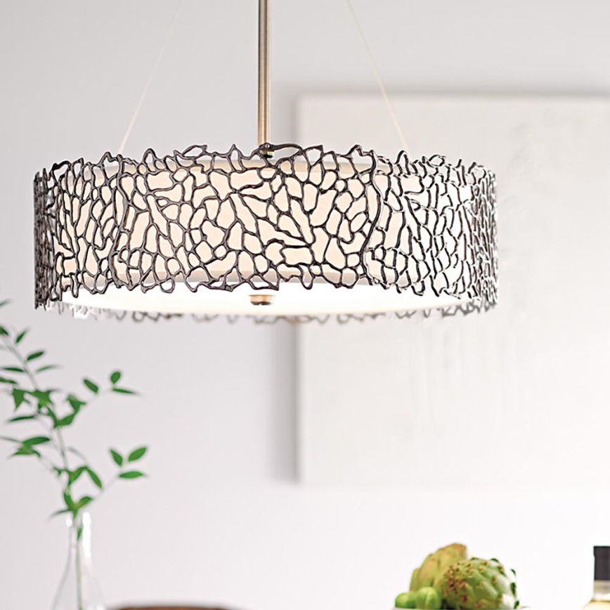 Kichler - Lustr na tyči SILVER CORAL 3xE27/100W/230V matný chrom
