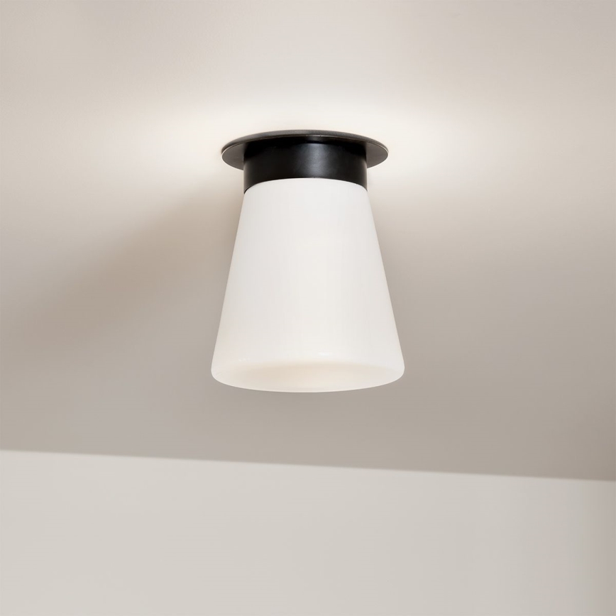 Kichler - Stropní svítidlo ALBERS 1xE27/40W/230V pr. 21,6 cm černá