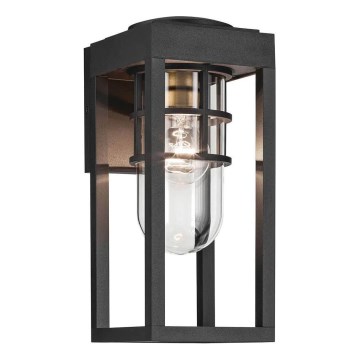 Kichler - Venkovní nástěnné svítidlo HONE S 1xE27/60W/230V IP44 černá