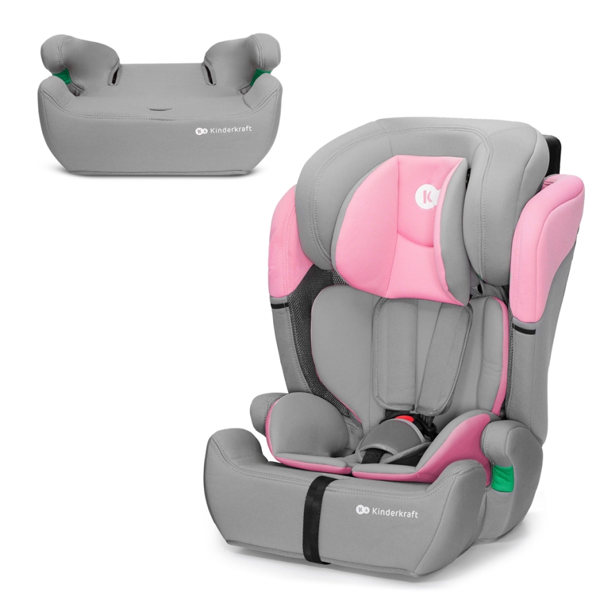 KINDERKRAFT - Autosedačka COMFORT UP i-Size (76-150 cm) šedá/růžová