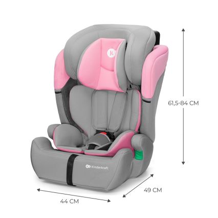 KINDERKRAFT - Autosedačka COMFORT UP i-Size (76-150 cm) šedá/růžová