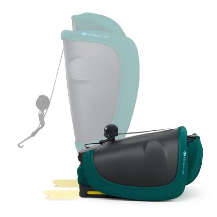 KINDERKRAFT - Autosedačka FIX2GO i-Size 76-150 cm tyrkysová