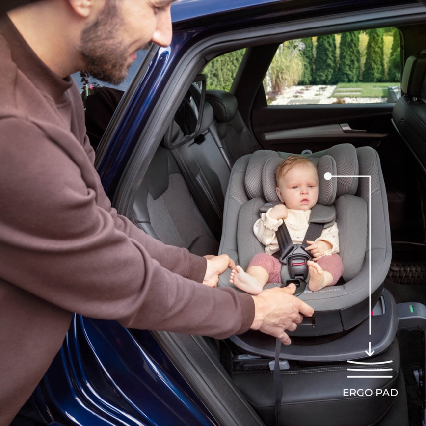 KINDERKRAFT - Autosedačka I-GUARD i-Size 40-105 cm šedá