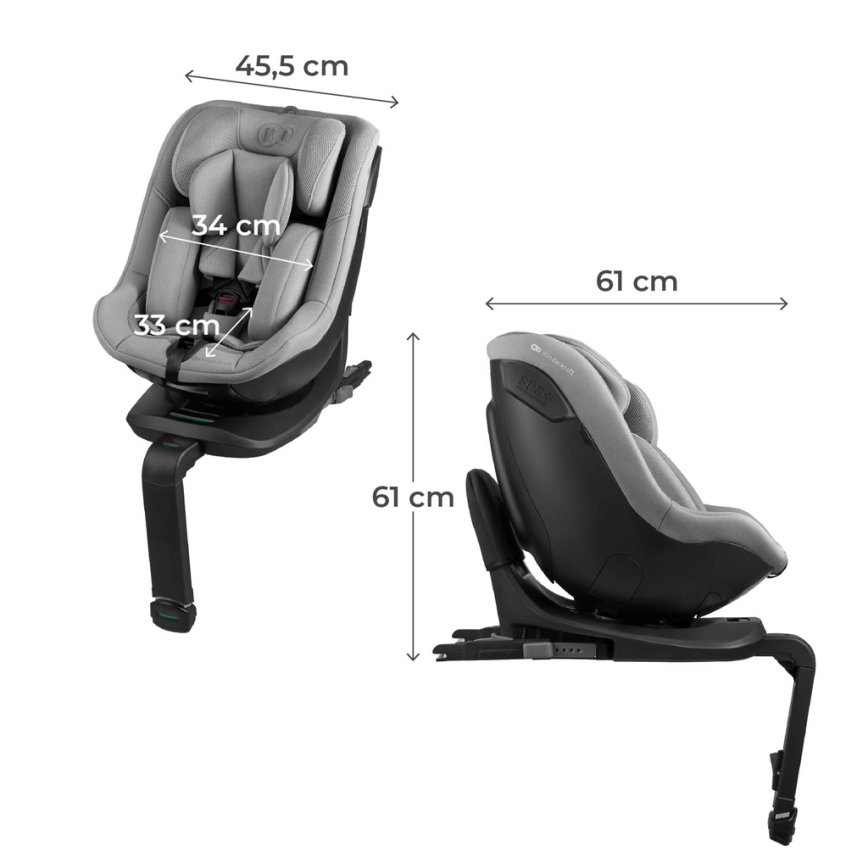 KINDERKRAFT - Autosedačka I-GUARD i-Size 40-105 cm šedá