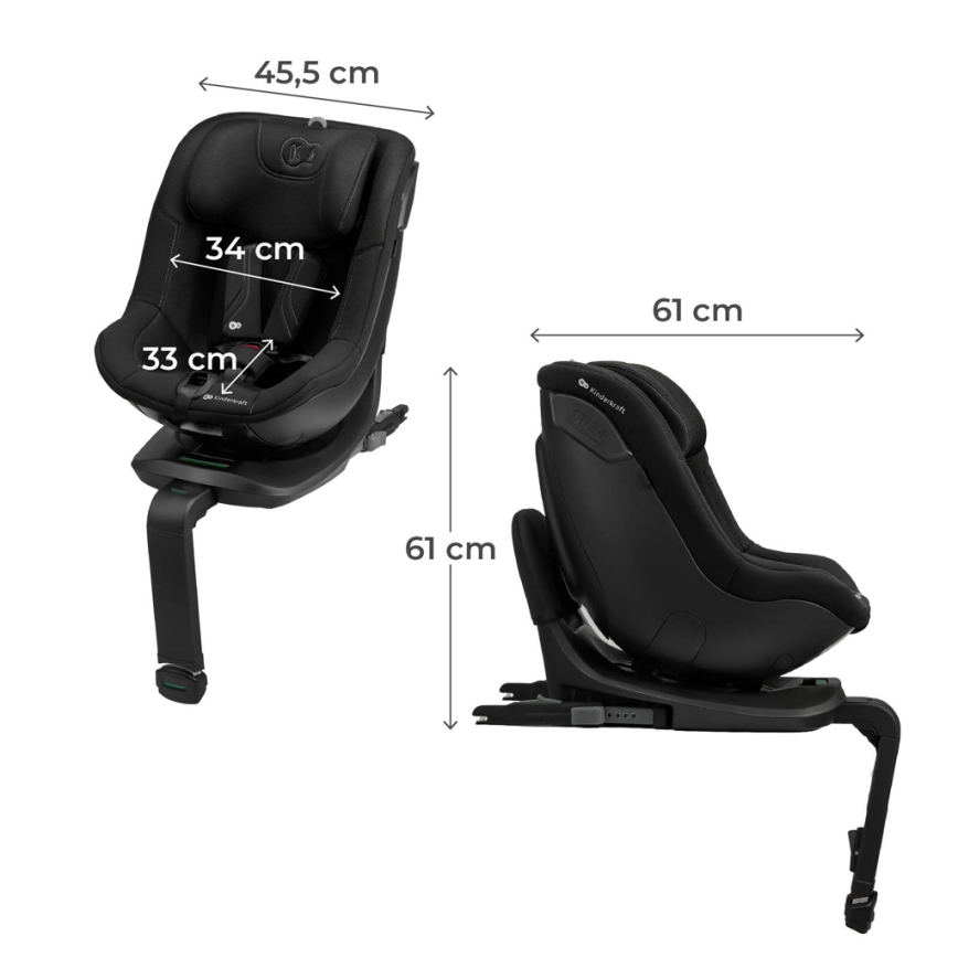 KINDERKRAFT - Autosedačka I-GUARD PRO i-Size 61-105 cm černá