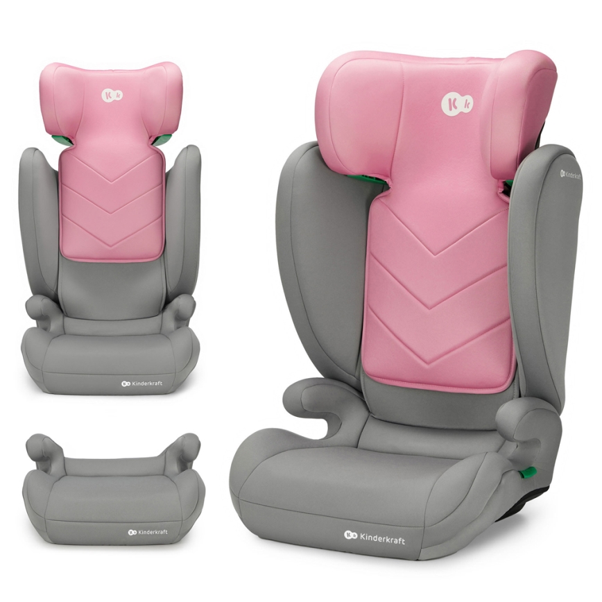 KINDERKRAFT - Autosedačka I-SPARK i-Size (100-150 cm) růžová