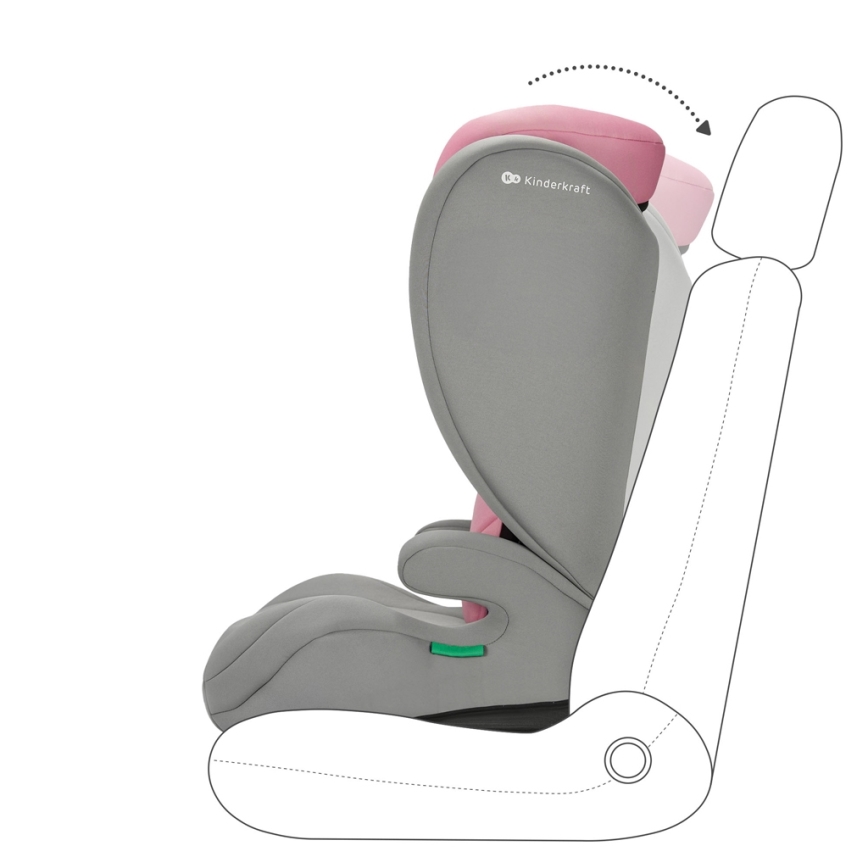 KINDERKRAFT - Autosedačka I-SPARK i-Size (100-150 cm) růžová