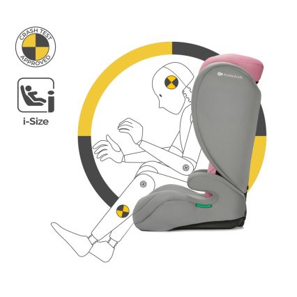 KINDERKRAFT - Autosedačka I-SPARK i-Size (100-150 cm) růžová