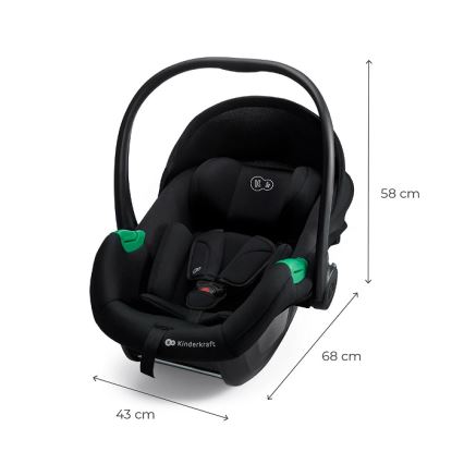 KINDERKRAFT - Autosedačka MINK PRO 2 40-87 cm (0-13 kg) černá
