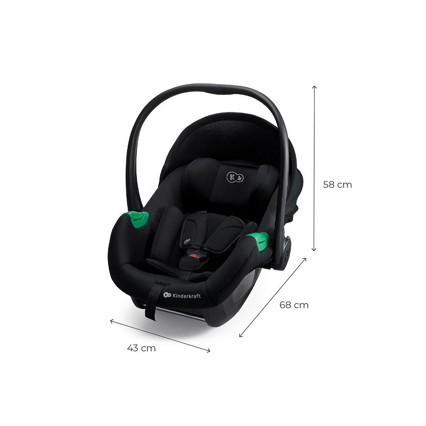 KINDERKRAFT - Autosedačka MINK PRO 2 40-87 cm (0-13 kg) černá