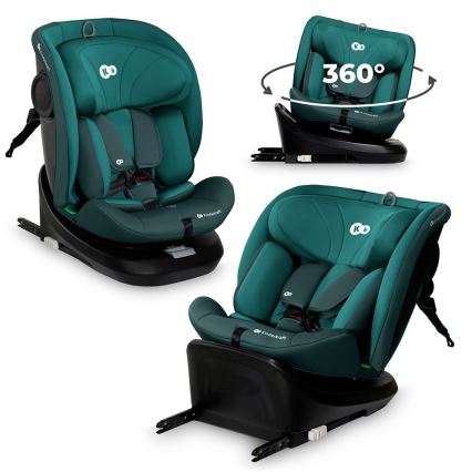 KINDERKRAFT - Autosedačka s otočnou základnou I-GROW i-Size 40-150 cm tyrkysová