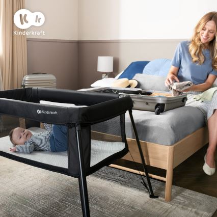 KINDERKRAFT - Cestovní postýlka CAMI černá