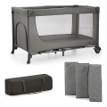 KINDERKRAFT - Cestovní postýlka JOY 2 šedá