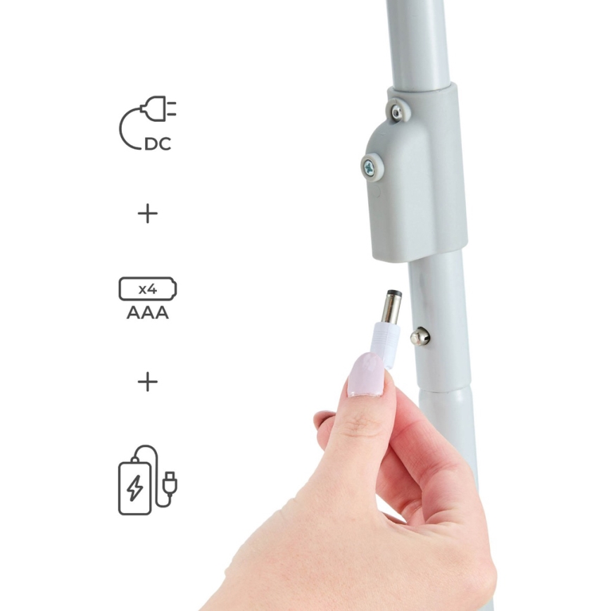 KINDERKRAFT - Dětská houpačka s melodií SWINGEE šedá 4xAAA/230V