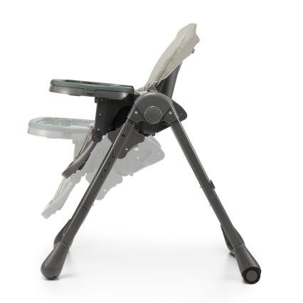 KINDERKRAFT - Dětská jídelní židle 2v1 TUMMIE šedá