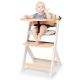 KINDERKRAFT - Dětská jídelní židle ENOCK s polstrováním šedá/bílá