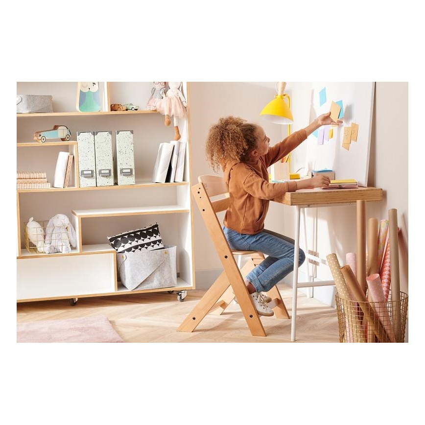 KINDERKRAFT - Dětská jídelní židle ENOCK šedá