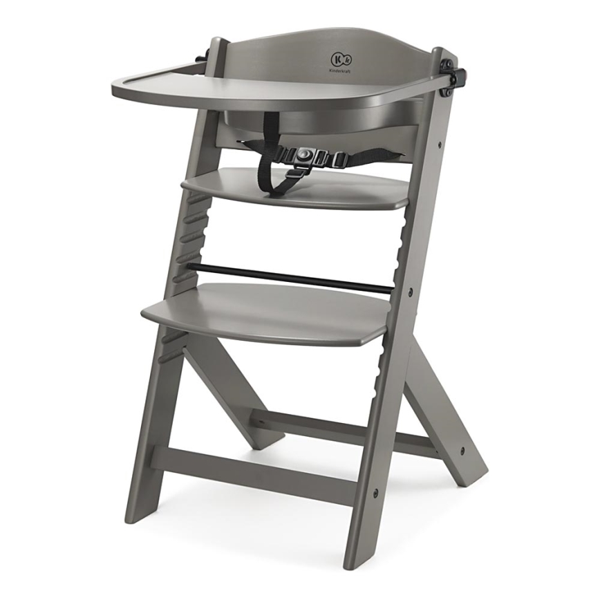 KINDERKRAFT - Dětská jídelní židle ENOCK šedá